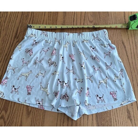 Beauty Sleep Social Dog Print Short Sleeve Notch Collar Pajama Shirt and Pajama - Picture 8 of 11